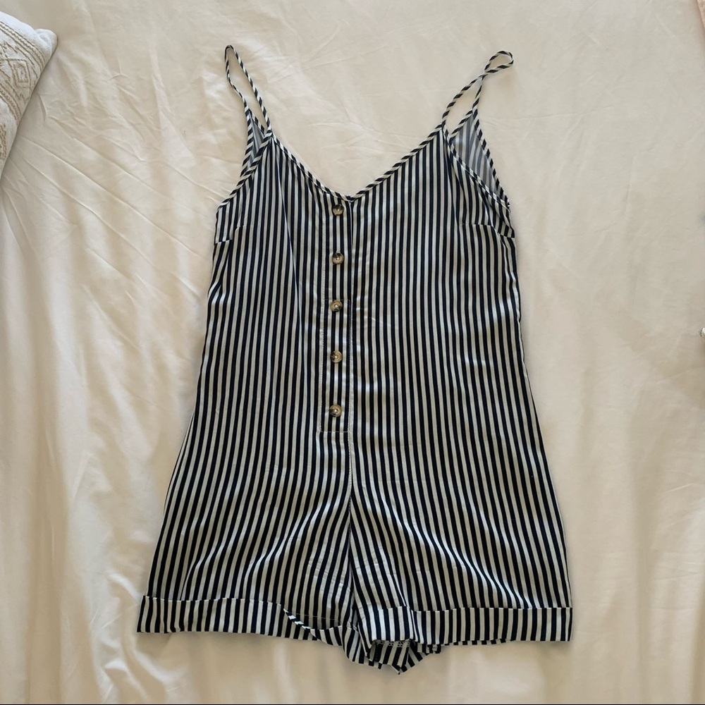 Boys + Arrows Striped linen Romper size XS-S